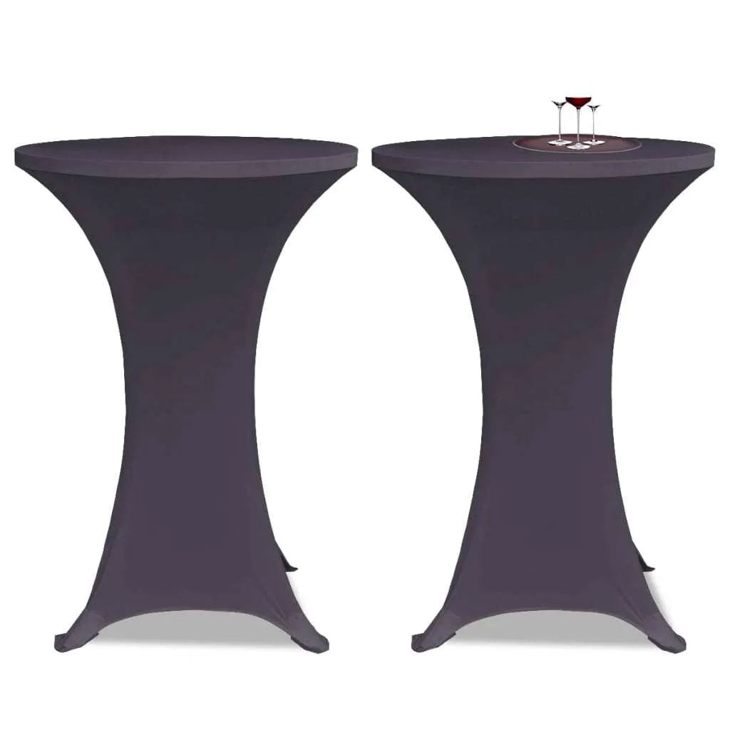 vidaXL Copritavolo Elastico 70cm Antracite - Set 4 Pezzi Lavabili