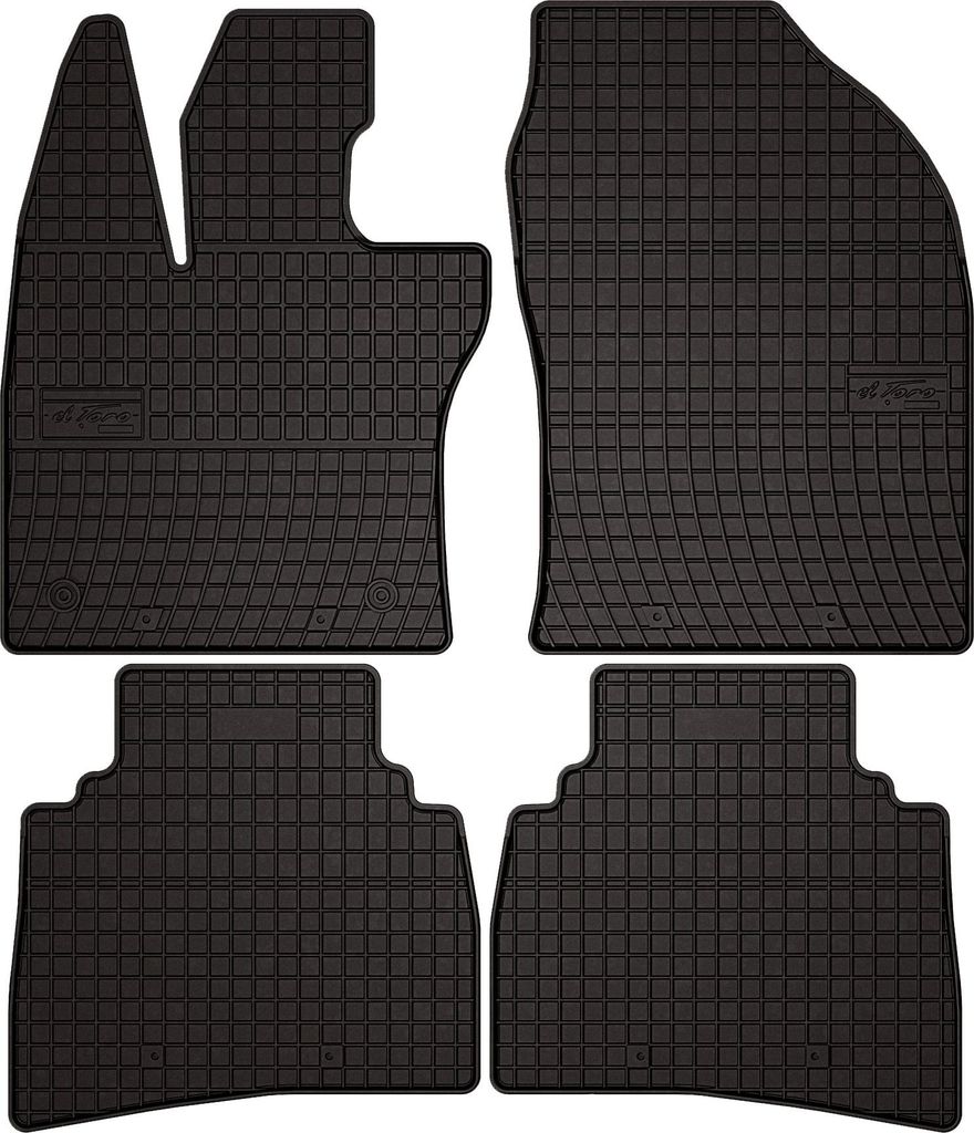 Gummifußmatten passend für Toyota Prius V (Liftback, Bj. 2023-) – schwarz, passgenau, mit Befestigungen set 4 Stk. - Gummi-Automatten