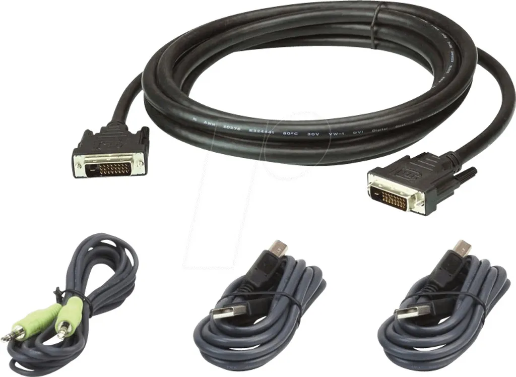 Set Cavi KVM Aten 2L-7D03UD Sicuri DVI-D 3m | Standard Professionali