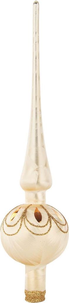 Thüringer Christbaumschmuck Baumspitze Eischampagner BxHxT 6x27x6cm NEU