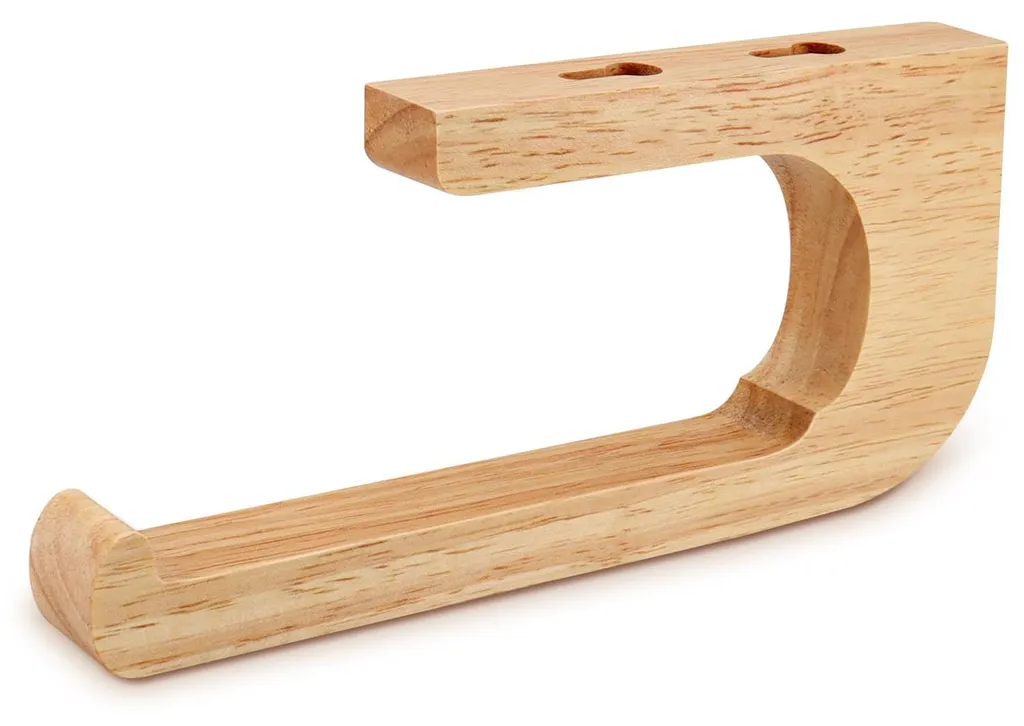 Porte-papier hygiénique en bambou naturel robuste sans perçage 15cm
