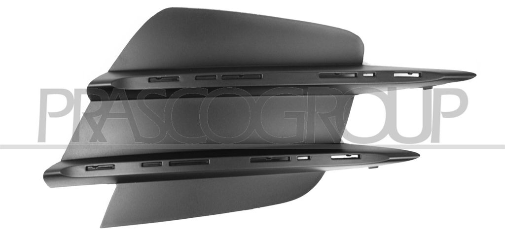 PRASCO Lüftungsgitter Grill Stoßfänger passend für MERCEDES-BENZ C-Klasse T-modell (S205) mit Löchern für Zier-/Stoßleiste Schwarz