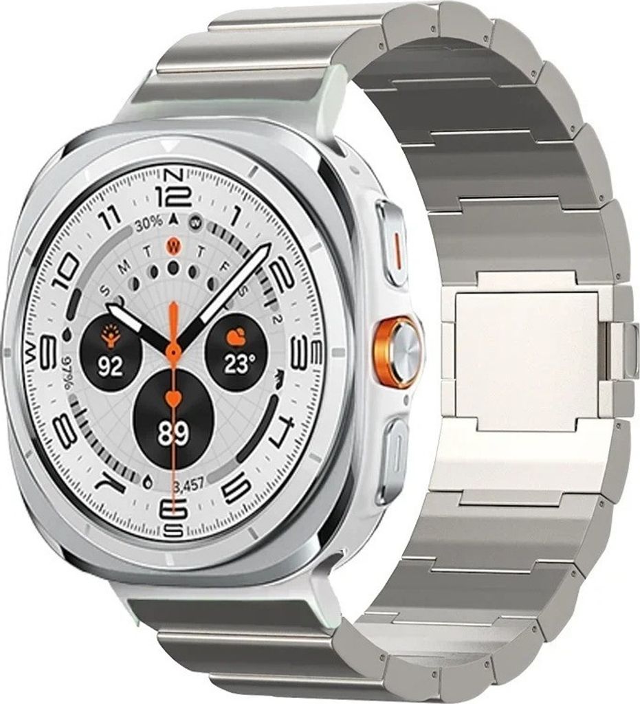 INF Magnetisches Titanarmband für Samsung Galaxy Watch 7 Ultra Silber