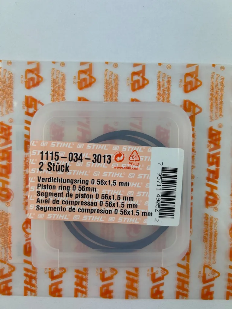 2 Segments de Piston STIHL 11150343013 pour Découpeuse TS700 et TS800