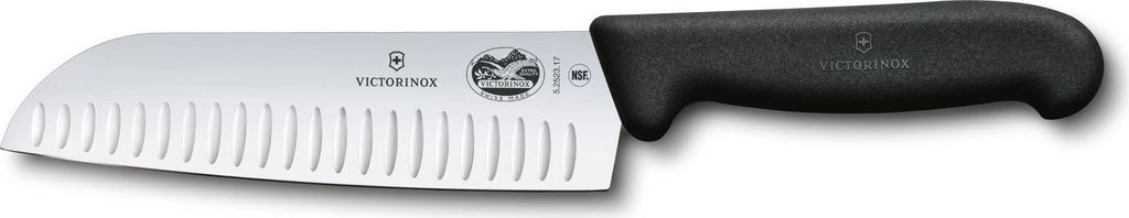 VICTORINOX Fibrox Santokumesser Messer Küchenmesser Kullenschliff 17 cm 5.2523.17