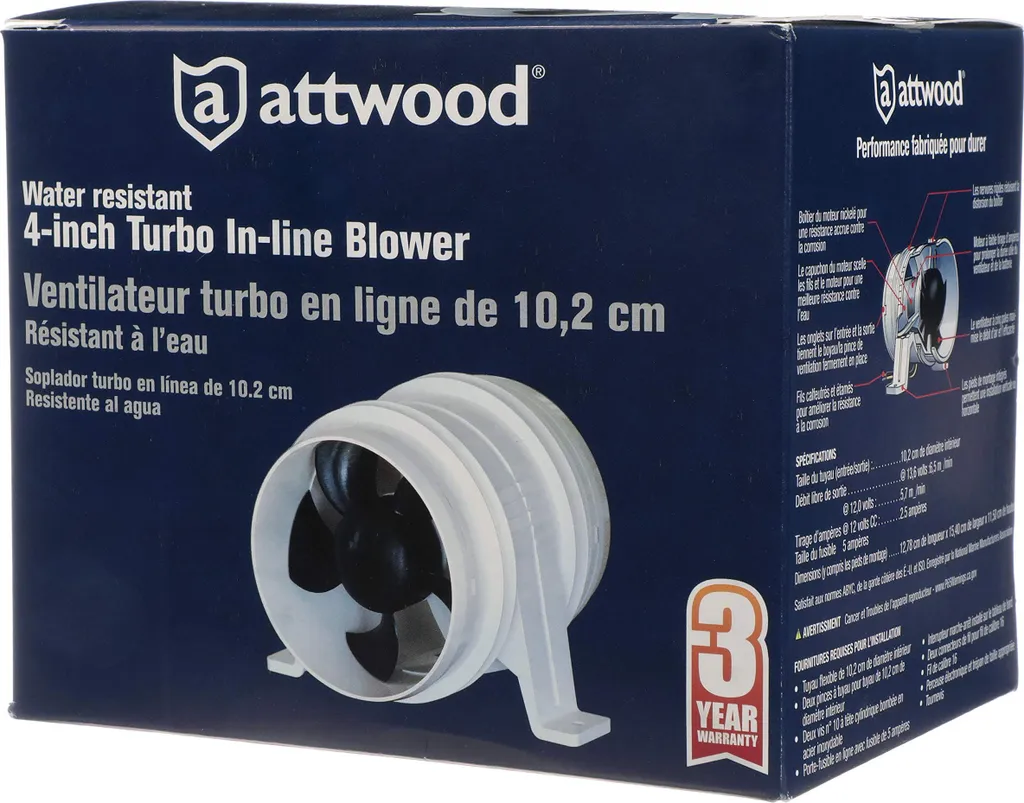 Soffiatore Nautico Attwood Turbo 4000 12V - Prezzo Imbattibile
