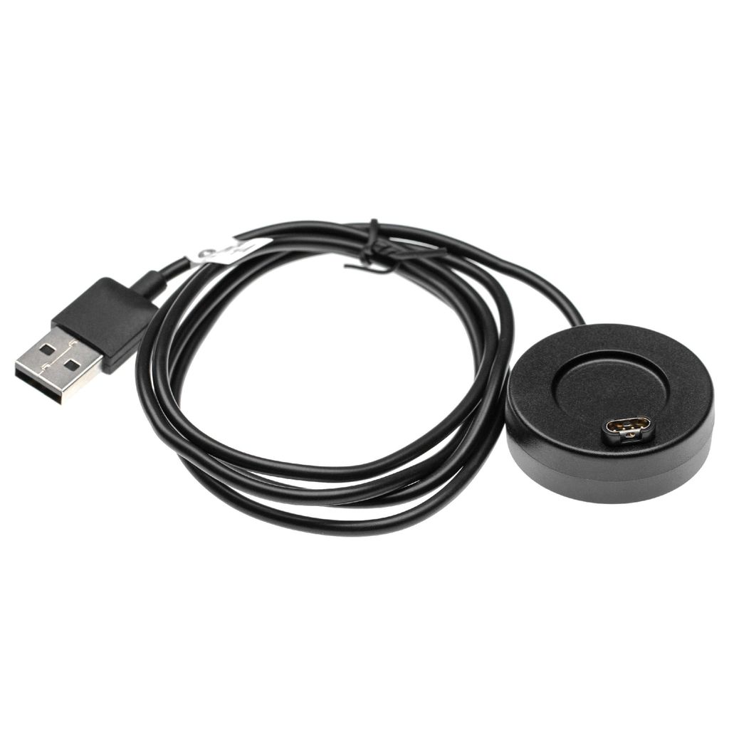 vhbw USB Ladekabel kompatibel mit Garmin Fenix 5x, 5s, 5, 5X Plus Smartwatch Fitnesstracker - Ladestation Schwarz, 100 cm