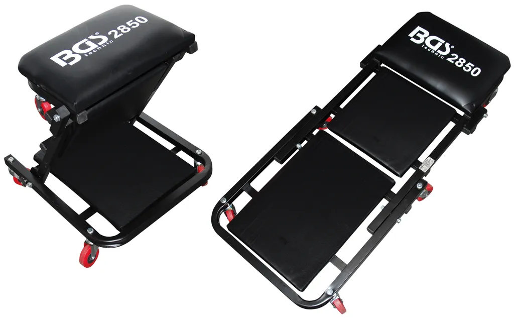 Chariot de visite 2 en 1 transformable en tabouret d'atelier BGS 2850