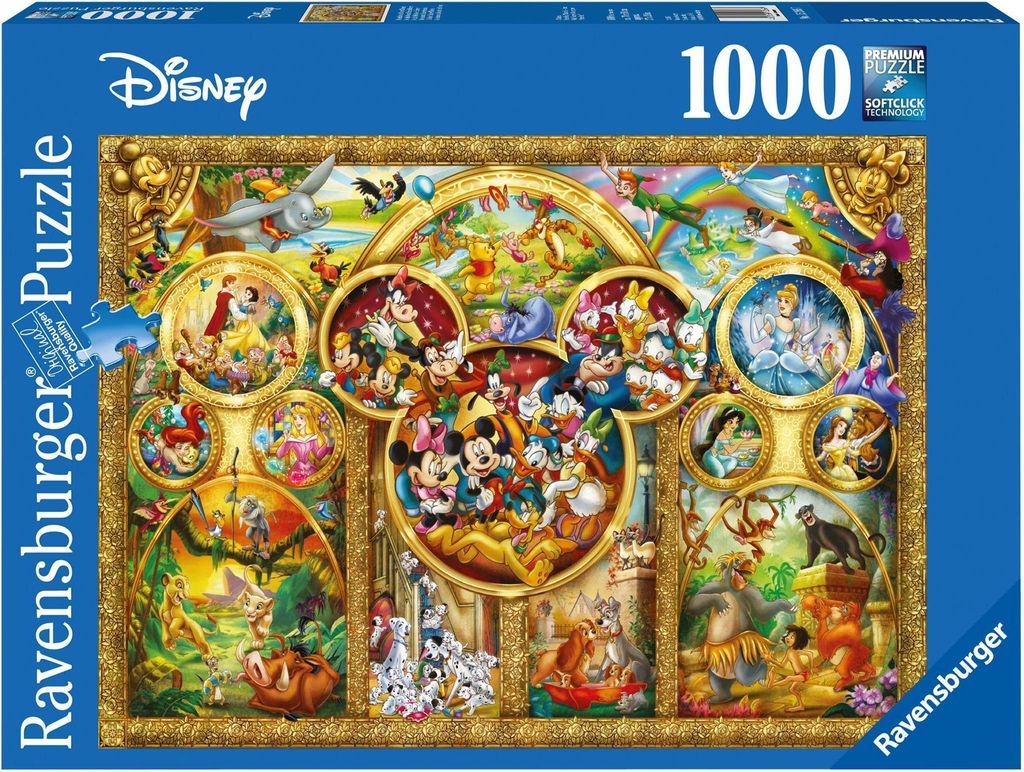 1000 Teile Ravensburger Puzzle Die schönsten Disney Themen Produktbild