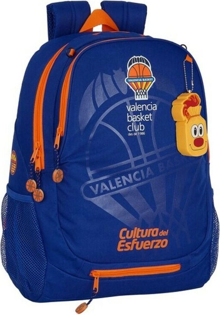 Valencia Basket Schulrucksack Blau Orange 32 x 44 x 16 cm