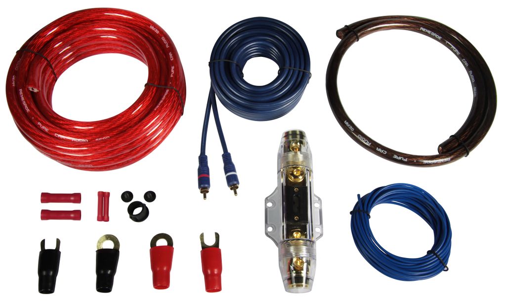 HIFONICS HF25WK 25mm² Auto Audio/Chinch/Strom-Kabel-Set für Verstärker 