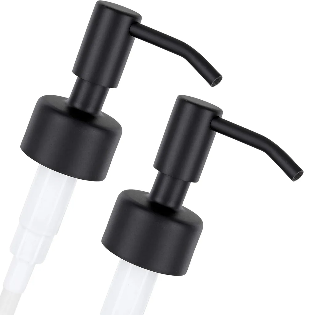 Tête de Pompe de Savon Anti-Corrosion en Acier Inoxydable Noir 28 mm