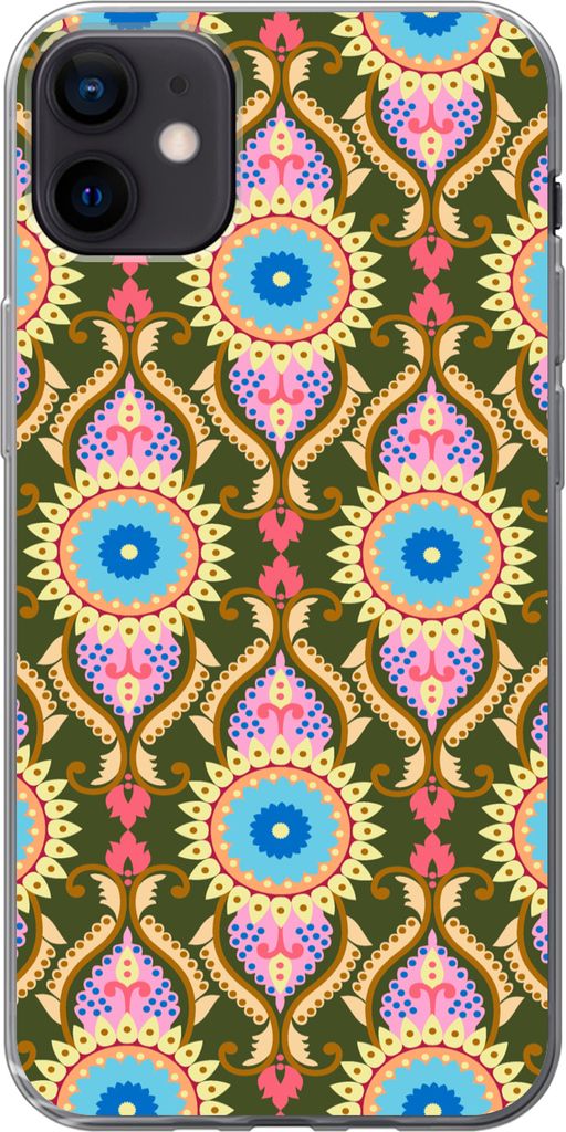 MuchoWow Handyhülle Schutzhülle Hülle für Telefoonhoesje iPhone 12 mini Design - Orient - Retro Silikon Softcase Handy Hülle - Bild