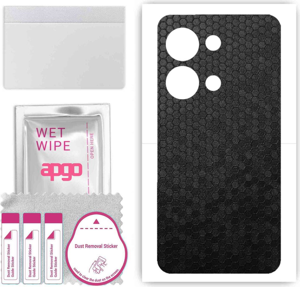 apgo Rückseite Schutzfolie, Skin, kompatibel mit Umidigi G9 5G, Hinten Displayschutzfolie aus Vinylfolie, kratzfest, einfache Montage - Schwarze H...