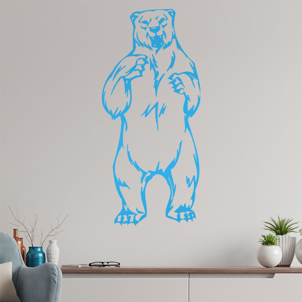 Bär Wandtattoo in 6 Größen - Wandaufkleber Wall Sticker - Dekoration, Küche, Wohnzimmer, Schlafzimmer, Badezimmer
