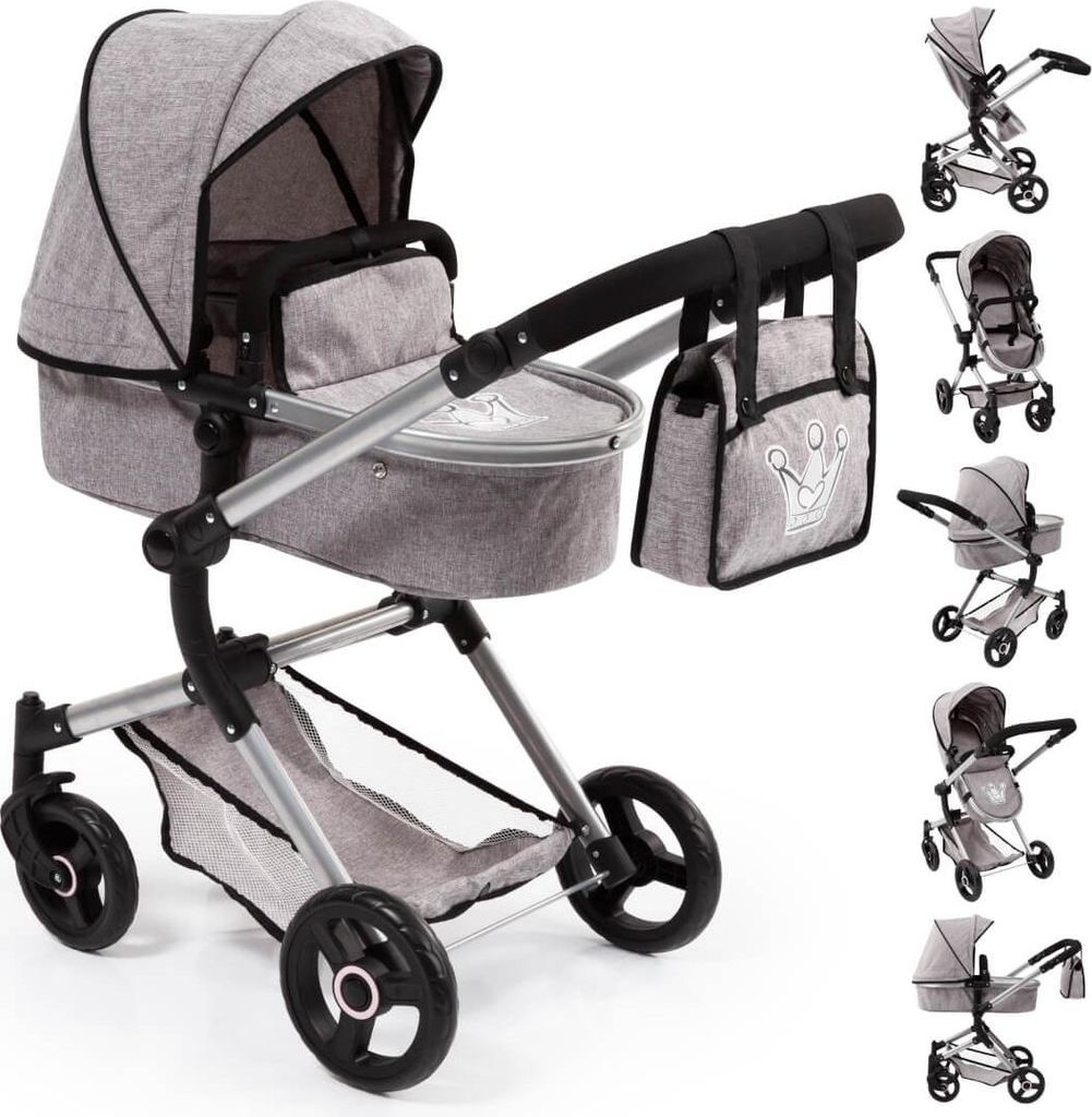 Carrozzina Neo Vario grigia combinata con Immagine del prodotto 