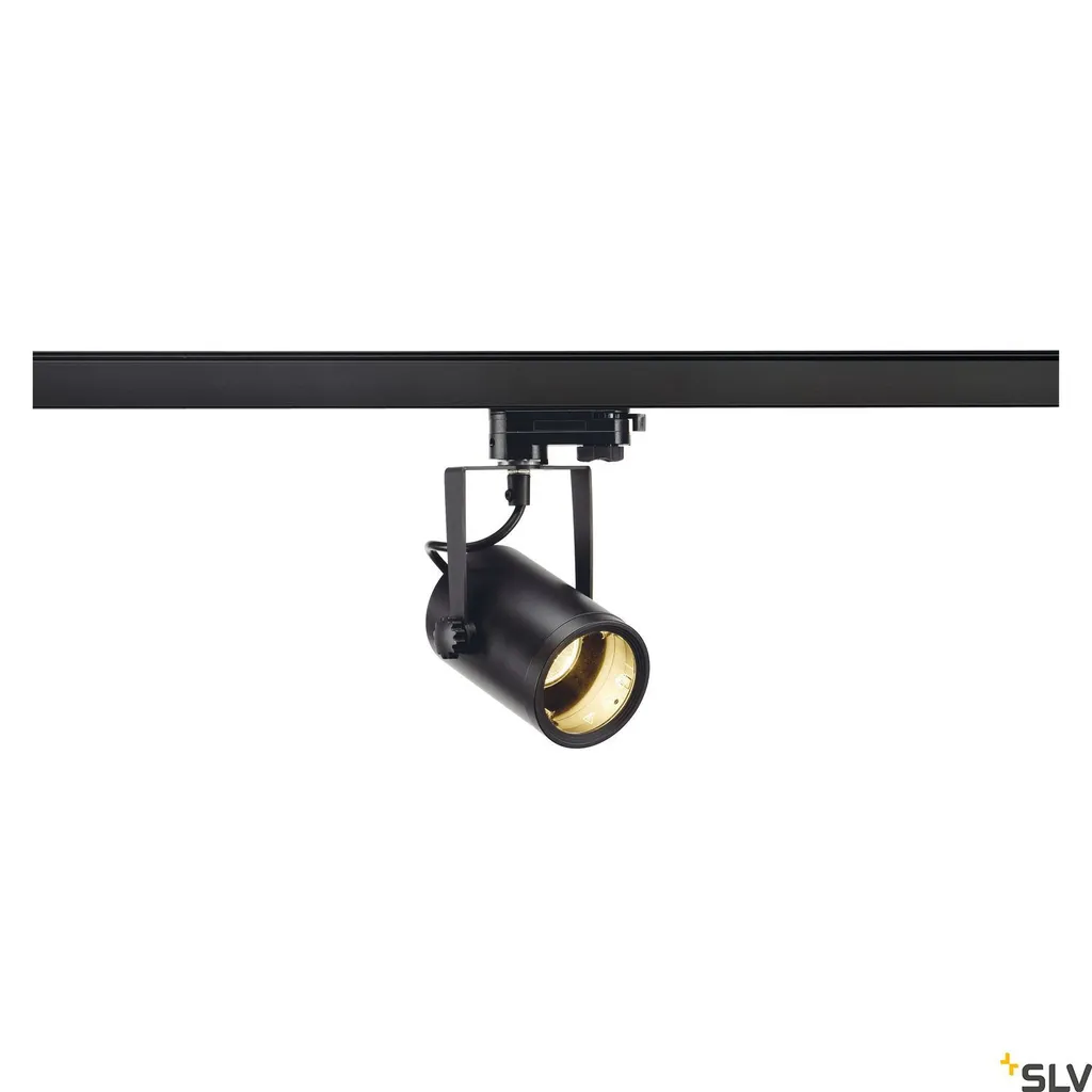 Euro Spot 10 Noir - Spot pour Rail 3P, Parfait pour Éclairage Magasin