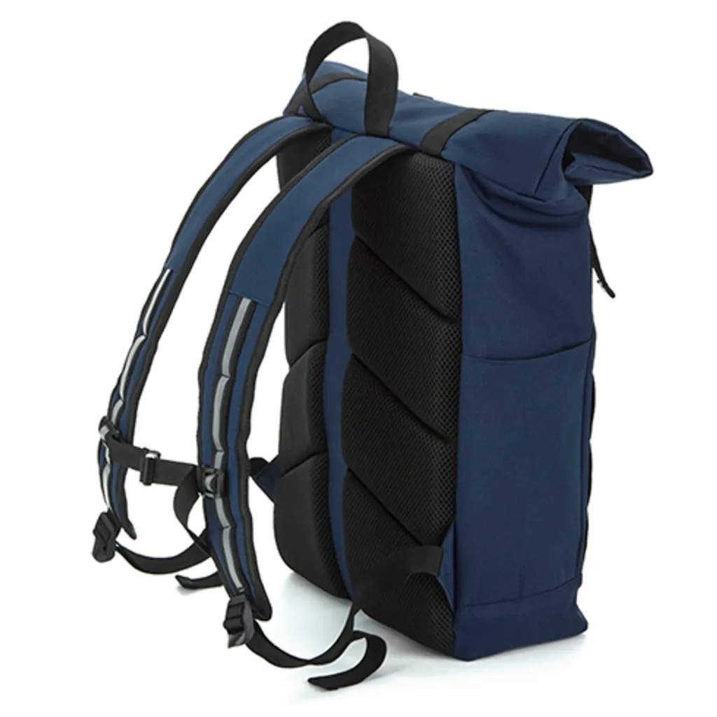 Sac à dos Roll Top ajustable Quadra PC4927 bleu avec dos matelassé - 4