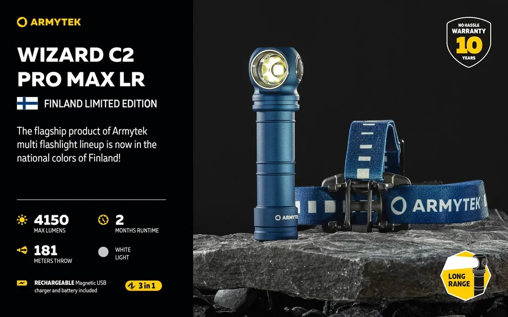 Éclairage Puissant Wizard C2 Pro Max LR Armytek pour Vision Nocturne - 5
