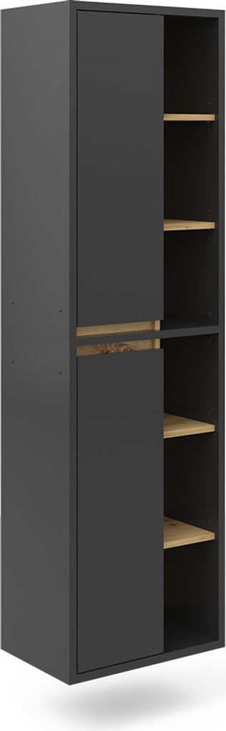 Vicco Badschrank Viola, 50 x 170 cm mit Türen, und offenen Produktbild 