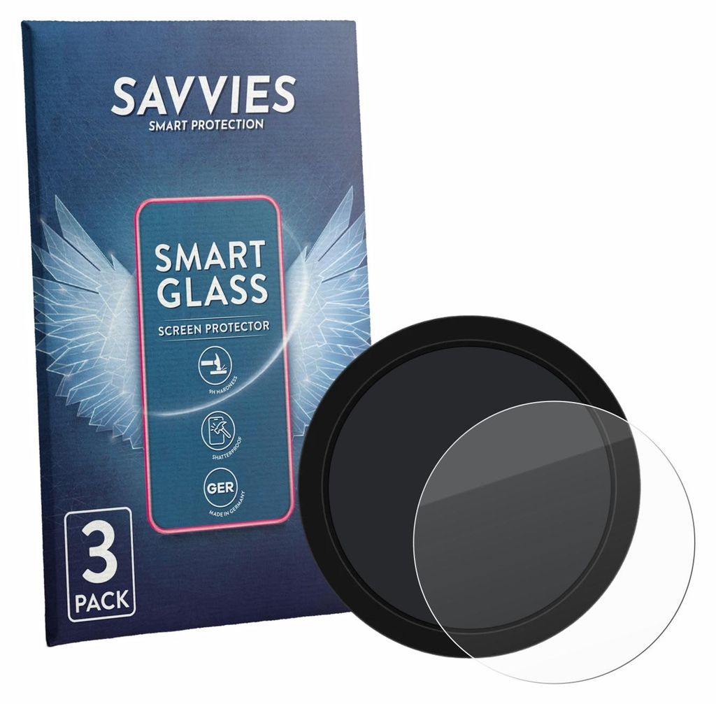 3x Savvies Schutzglas Folie für Shearwater NERD 2 dive computer 9H Panzer Schutzfolie Glas Displayschutz klar transparent