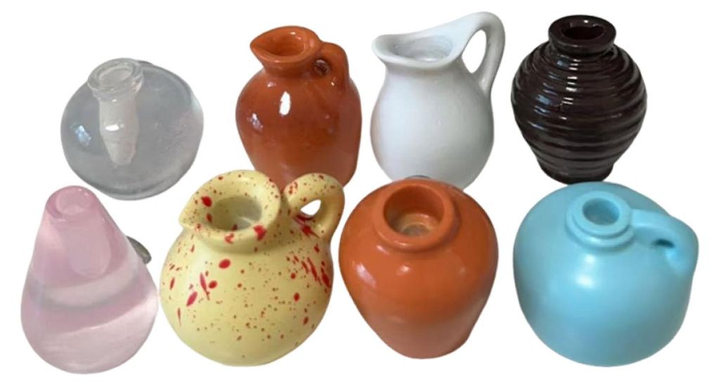 8er-Pack Mini-Harzvasen-Kühlschrankmagnete für Zuhause, Büro, Küche, Spind, Kühlschrank, 3D-Miniatur-Blumenvase, magnetische Dekoration, Ornam...