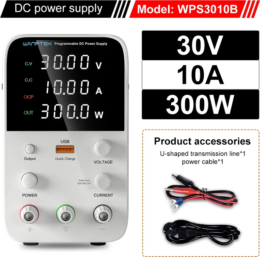 Alimentation de laboratoire stabilisée 30V 10A pour tests électroniques - 2