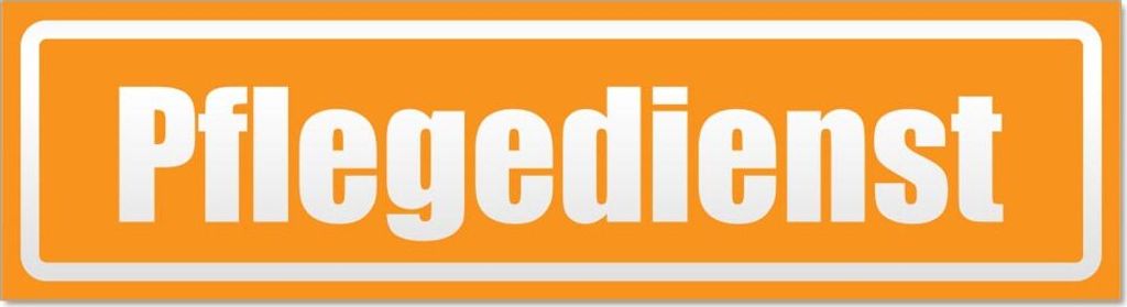 Pflegedienst invertiert Magnetschild Schild magnetisch
