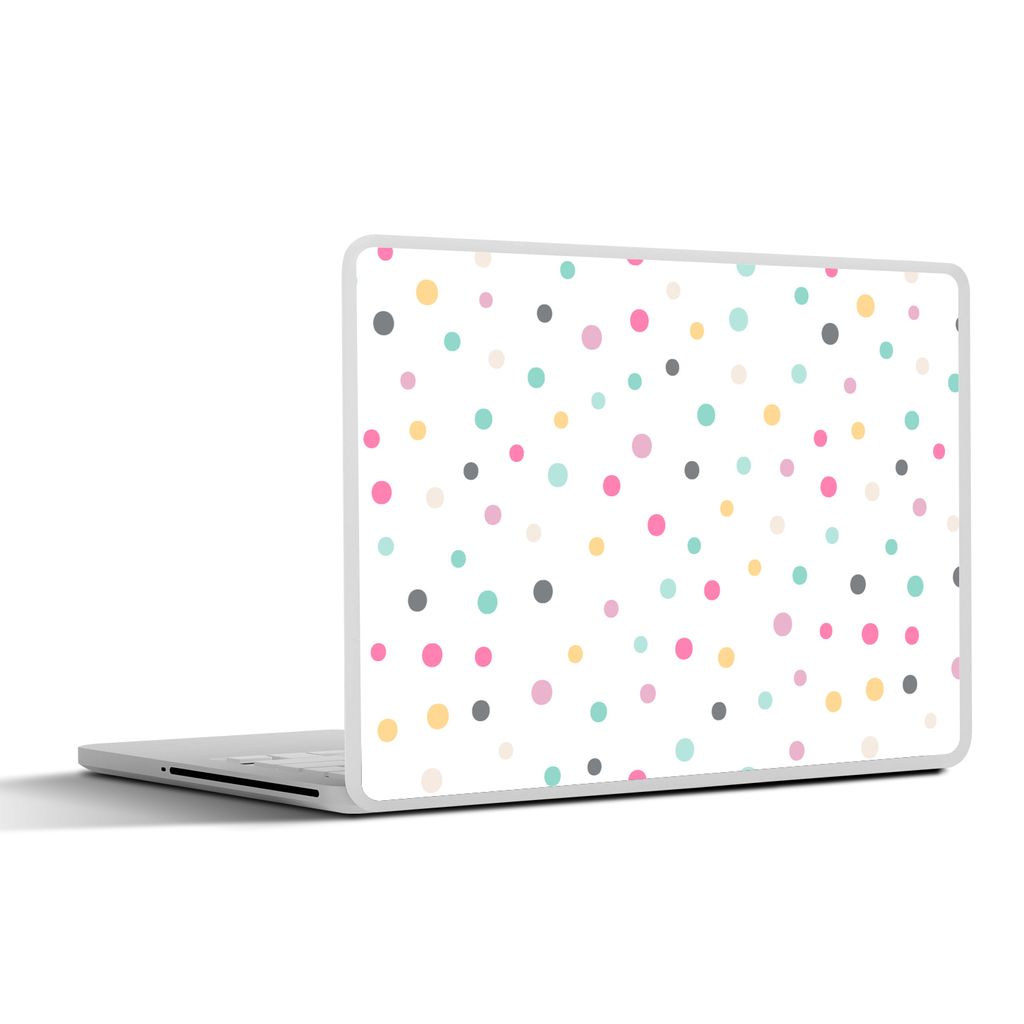 MuchoWow Laptop Aufkleber Sticker Cover Konfetti - Pastell - Muster 30x21 cm - Sticker für Laptop - Selbstklebend