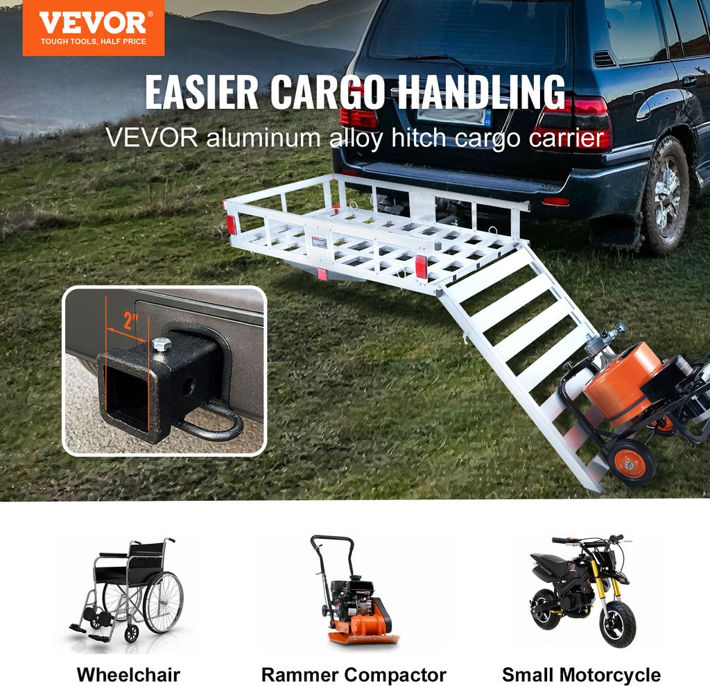 VEVOR 1270 x 750 x 220 mm Nosič batožiny s ťažným Obrázok produktu 2