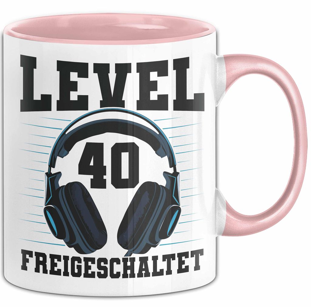 40. Geburtstag Geschenk Männer Gamer Tasse Geschenk 40Er Geburtstag (Rosa)