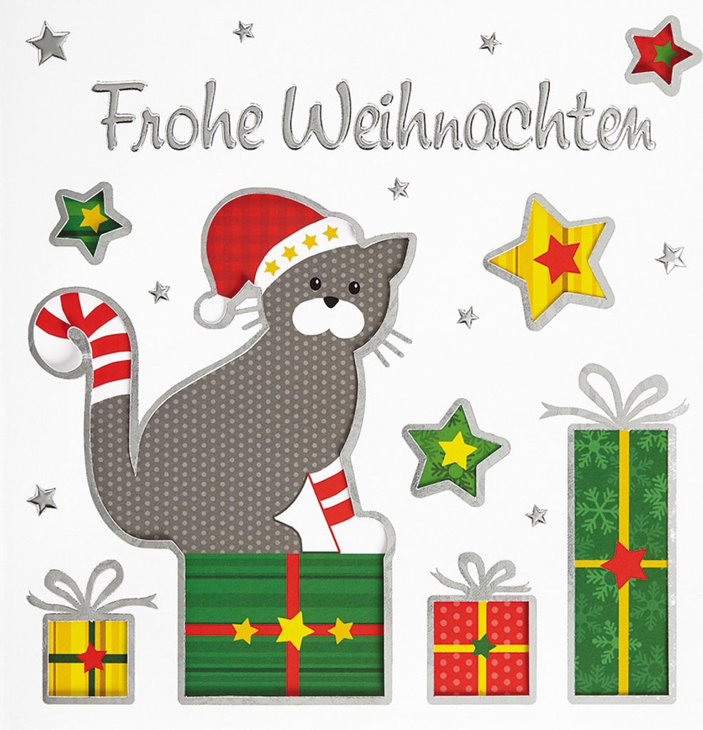 Weihnachten - Beautiful Colours - quadratische Glückwunschkarte