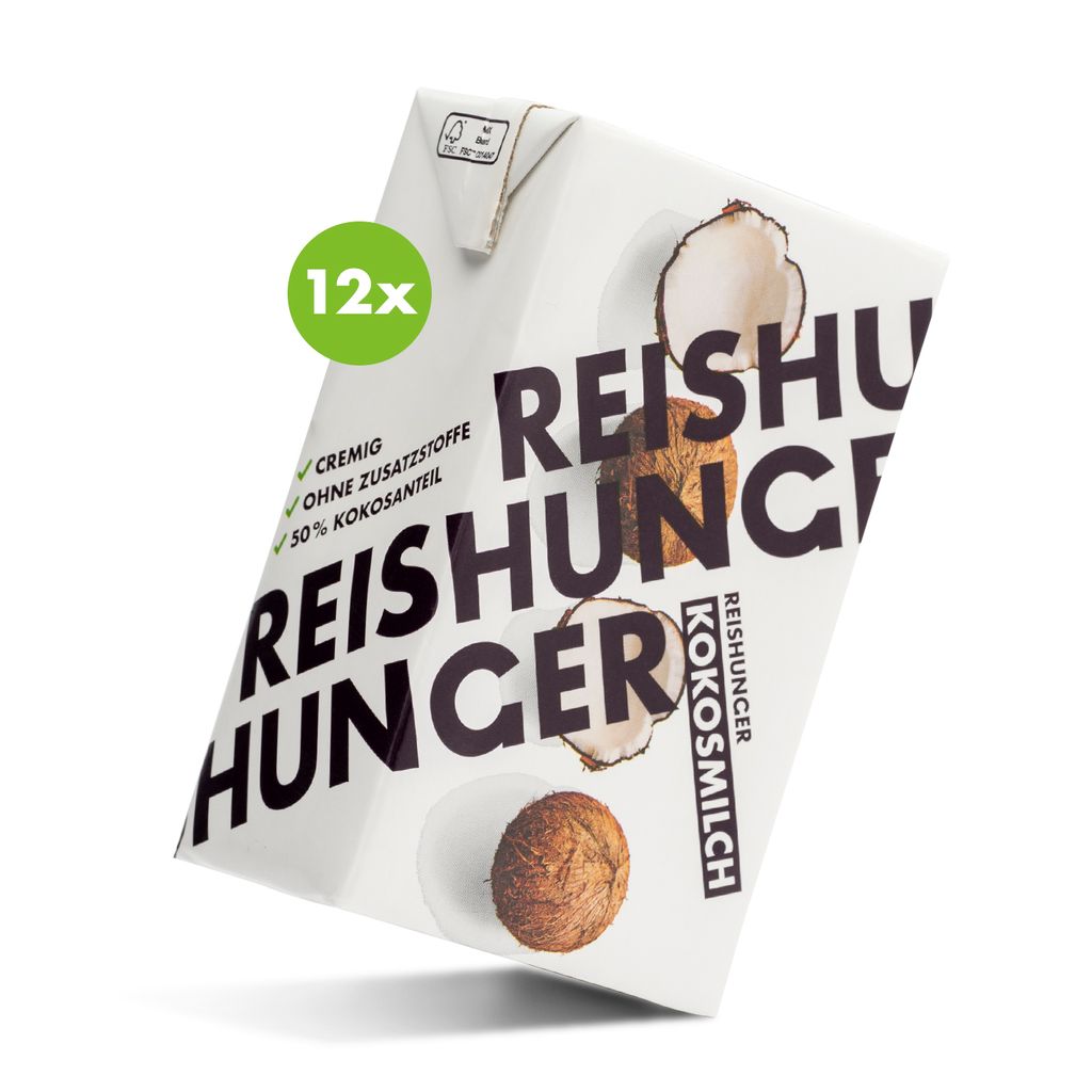 REISHUNGER Cremige Kokosmilch - 12 x 250ml -  & frei von Produktbild 