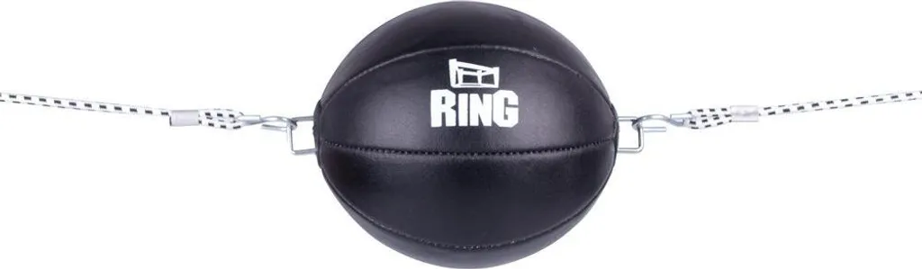 Balle de Boxe Reflex Cuir Noir Ring Sport - Haute Résistance Frappe