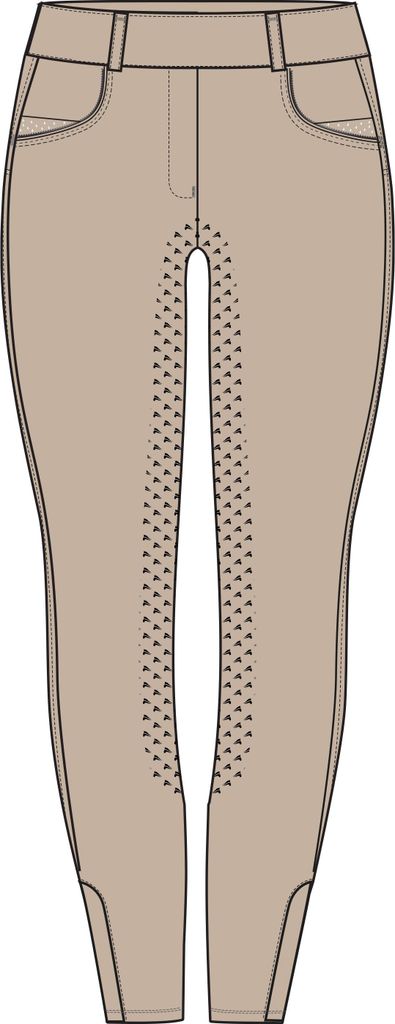 euro-star Damen Reitleggings ERMaxima FullGrip Cream Beige, Größe:40