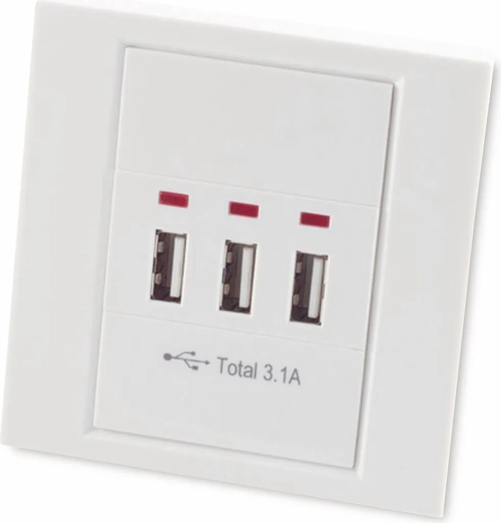 Plus de Chargeurs Perdus grâce à la Prise Triple USB S/CONN 5V DC Noir