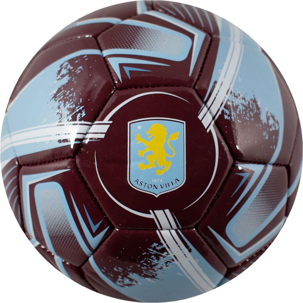 Aston Villa FC - Trainingsfußball, Turbine Muster TA14143 (1) (Rotwein/Blau)