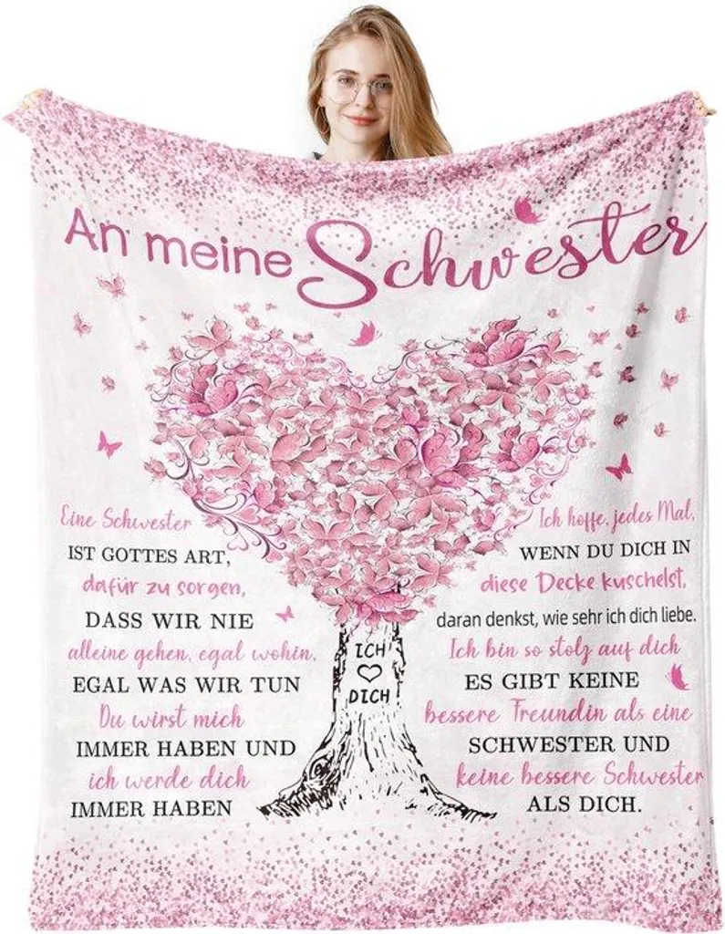 Couette en duvet pour sœur 150x130 cm - Cadeau d'anniversaire idéal