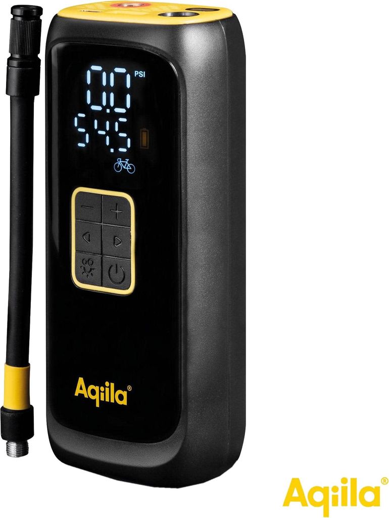 Aqiila Airbird C4 - Pumpe de tragbare Luftpumpe und Kompressor de hohe Leistung mit integriertem Akku, Taschenlampe de Tasche, schnelle Einrichtung...