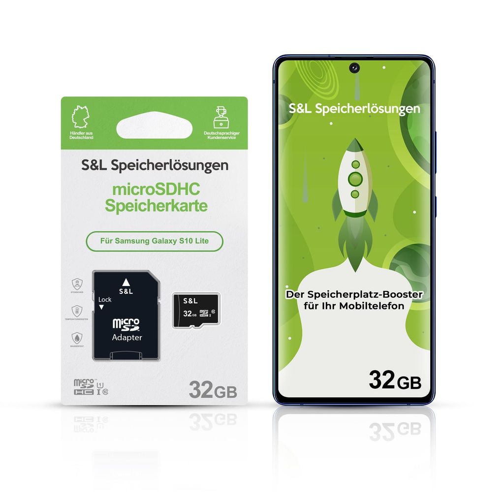 microSD Speicherkarte S&L für Samsung Galaxy S10 Lite - Speicherkapazität: 32 GB