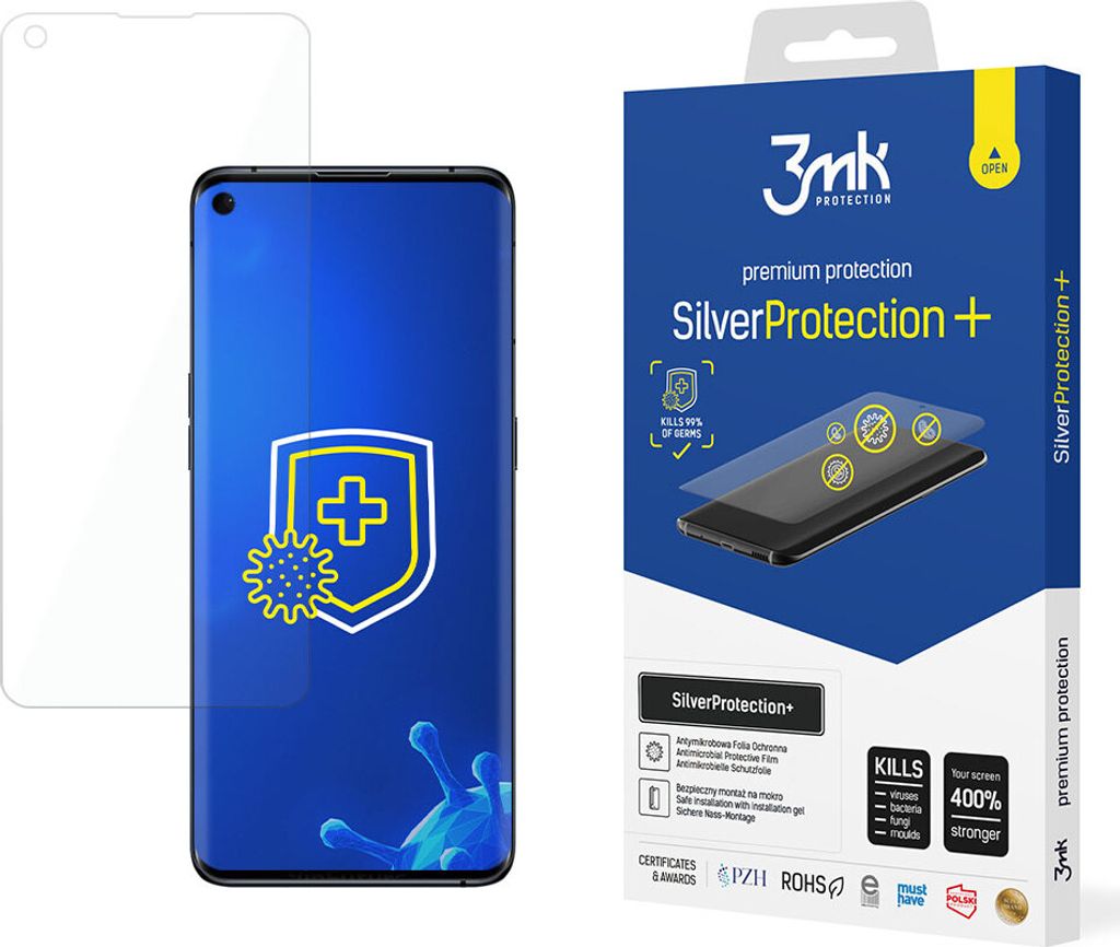 3mk Display Antimikrobielle Schutzfolie SilverProtection+ für Oppo Find X3 Pro 5G 0,21mm Self-Heal