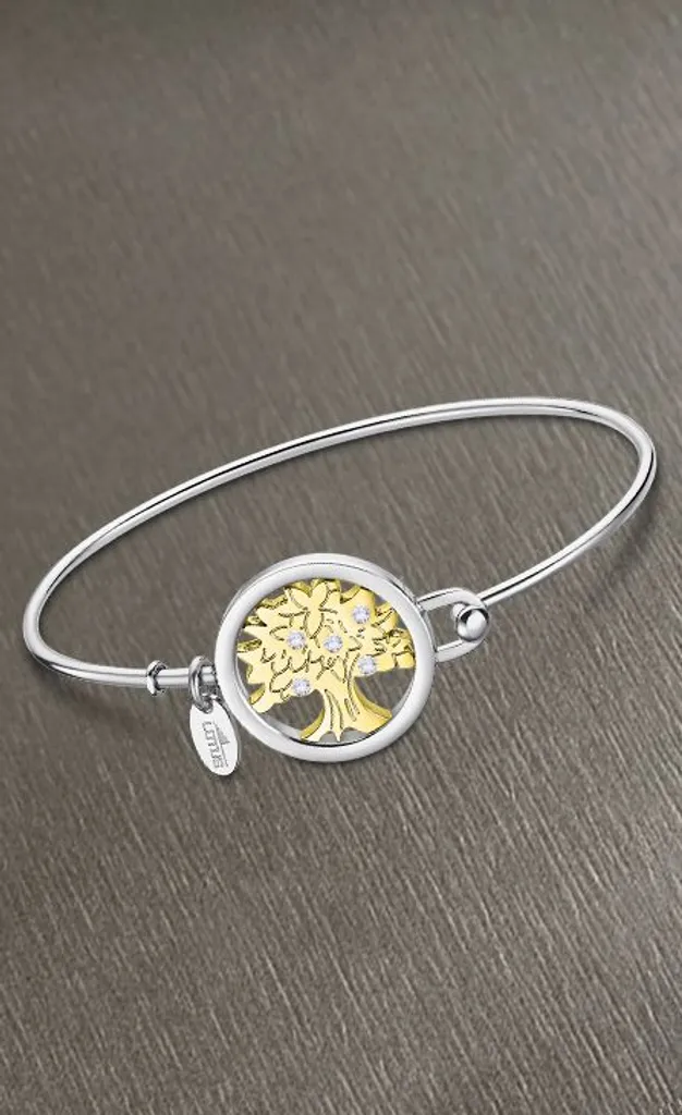 Bracciale Lotus LS2014-2/9: Simbolismo e Design in Acciaio Puro
