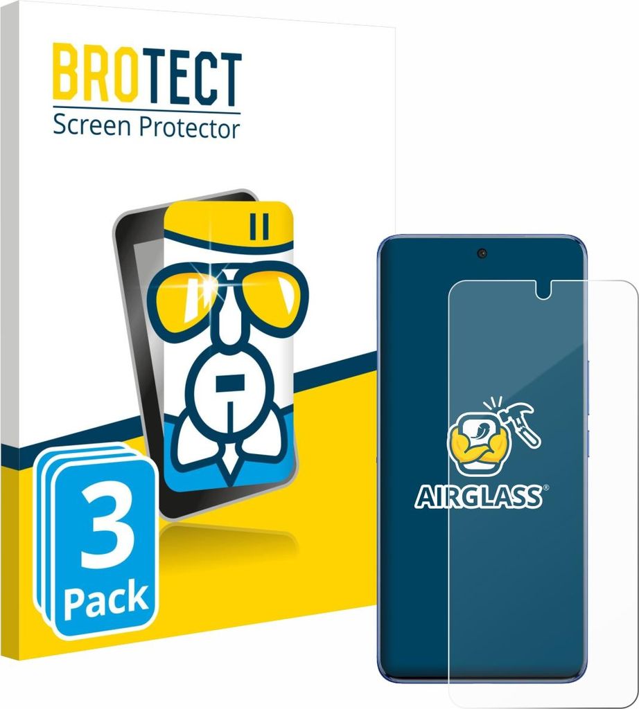 3x BROTECT Schutzglas für Vivo V60 Lite 4G Schutzfolie Panzer Folie Glas Display Schutz klar