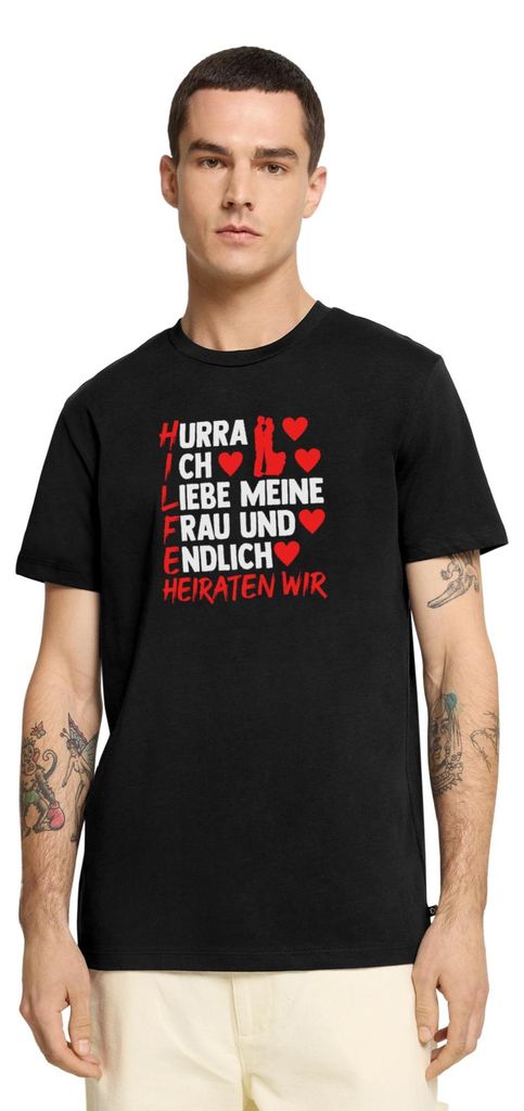 Spreadshirt JGA Männer | Hilfe Ich Heirate Männer Premium T-Shirt, XL, Schwarz