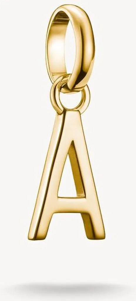 Pendentif Lettre A pour Bracelet Charm Argent Doré Style Alphabet Chic