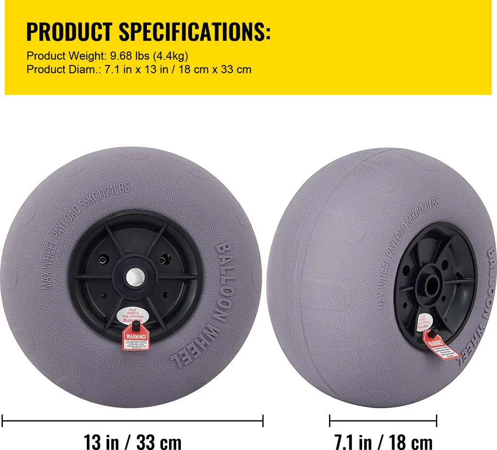 Roues de Canoë pour Sable Fin Pneus de Buggy Haute Flottaison x2