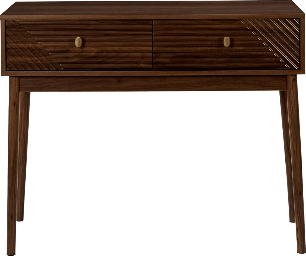 Table Console Design Tiffany avec Plateau Marbre et Structure Noire