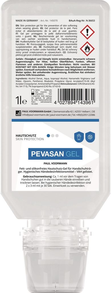 Hautschutz Pevasan Gel 1l Softflasche Produktbild 