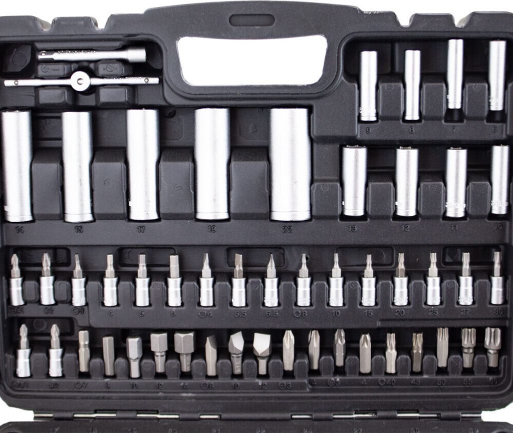 Bituxx Steckschlüsselsatz mit Ratschen 108tlg Schwarz Produktbild 5