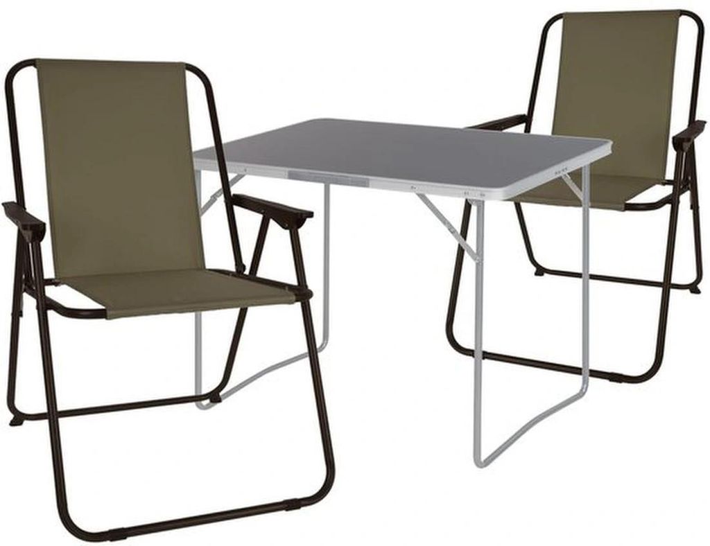 Set di mobili da campeggio pieghevoli in tre pezzi Azomor Immagine del prodotto 